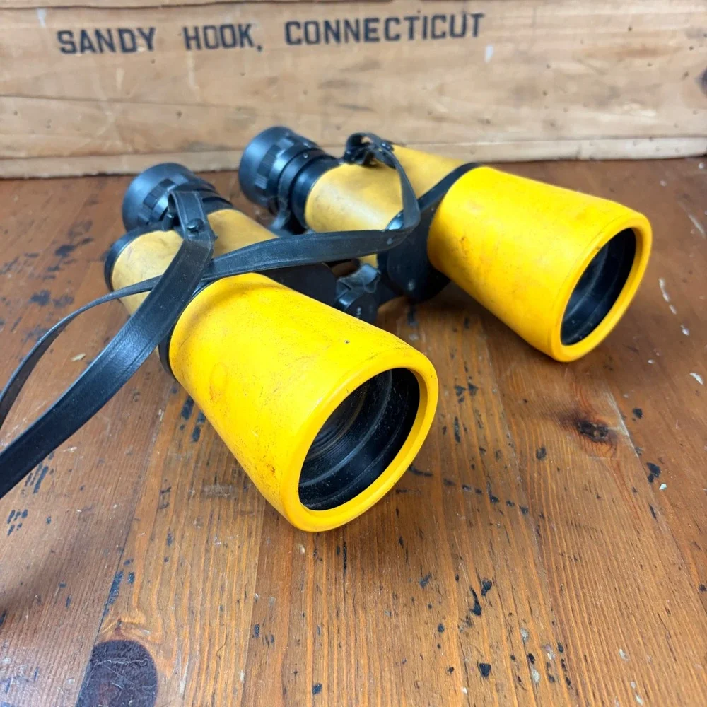 Unitron 7x50‎ Binoculars Fully Coated Optics Yellow Marine Field Glasses Japan
